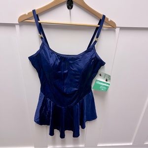 NWT Baltex navy one piece swim suit size 20‎